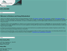 Tablet Screenshot of ericksonandhongortho.com